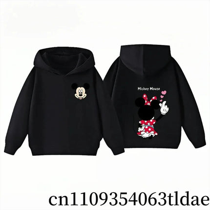 Cute Mickey and Minnie Hoodies for Kids, Boys and Girls, Autumn and Winter Warm Children's Hooded Sweatshirt