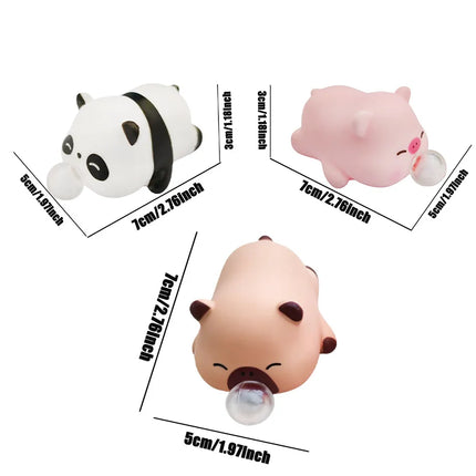 Cute Animal Bubble Squeeze Toys, Panda & Pig Slow Rebound Squishies Office Gags and Stress Relief Viral Desk Gadgets for Pranks