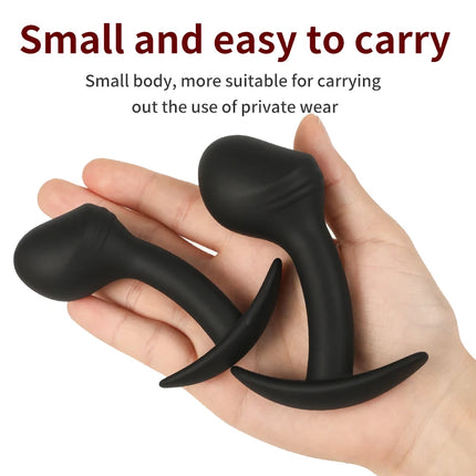 Safe Silicone Anal Plug Butt Plug Unisex Sexy Buttplug Big Dildo 3 Different Size Prostate Massager Adult Sex Toys for Men/Women