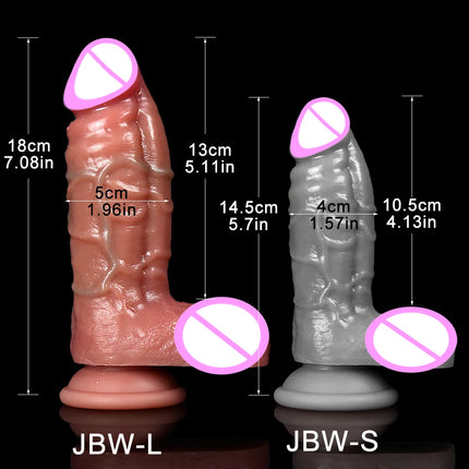 Safer Realistic Soft Big Dildo Double Silicone Small Penis Woman Man Anal adult Sex Toy Suction Cup Dick real Masturbators Cock