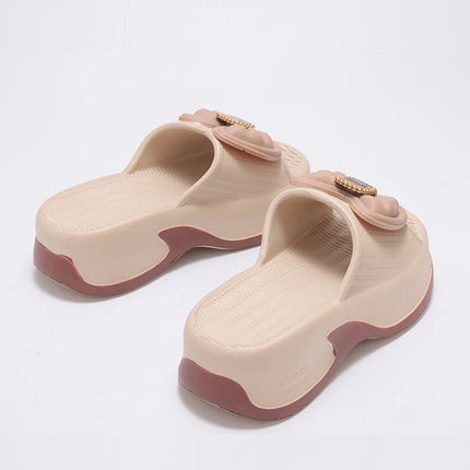 Eyriphy Size: 35-36 to 39-40 Women's Slippers Women High Heels Summer New Fashion Thick-soled Slippers Soft High-value Versatile