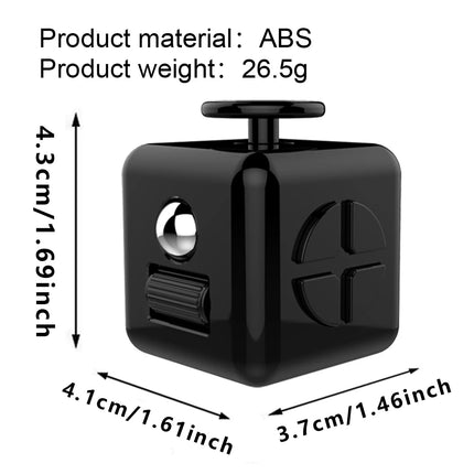 Fidget Toy 6-Sided Stress Relief Toy, Multi-Functional Finger Toy with Press, Squeeze & Slide Functions stress relief finger toy