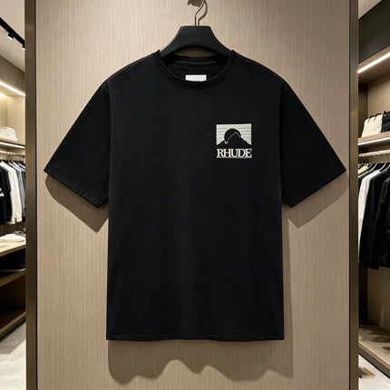 USA Flag Print RHUDE T Shirt Men Women American Streetear High Quality Loose Short Sleeve Tees Tops