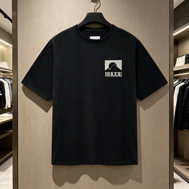 USA Flag Print RHUDE T Shirt Men Women American Streetear High Quality Loose Short Sleeve Tees Tops