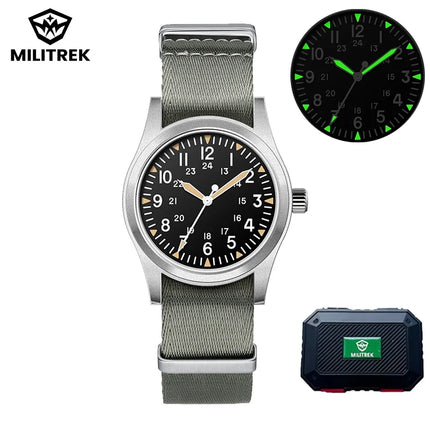 2026 MILITREK 9001 Military Retro Style Men'S Quartz Watch 10 Bar Waterproof Sapphire 360l Stainless Steel Luminous Reloj Hombre
