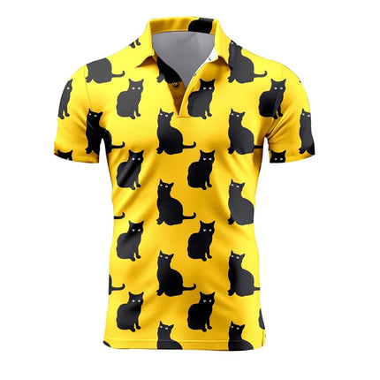 Men's Retro Short Sleeve Polo Shirts 3D Full Print Flower T-Shirts for Men Summer Casual Oversized Tee Shirt Tops Blusa Masculina