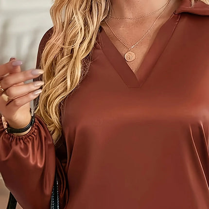 Women Plus Size Woven Spring And Summer Shirt