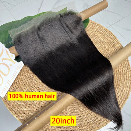 13x6 Real HD Lace Frontal Only Invisible Melt Skin Lace Straight Raw Human Hair 100% HD Lace Closure PrePlucked Bleached Knots