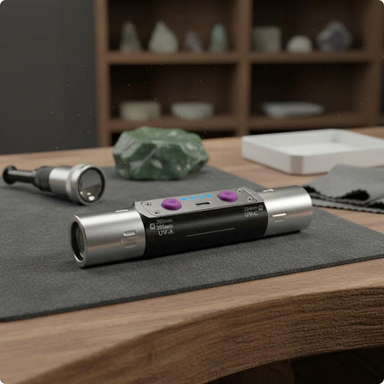 Two Wavelength Flashlight Type-C Charging Handheld Tool Portable Gear Gift Box