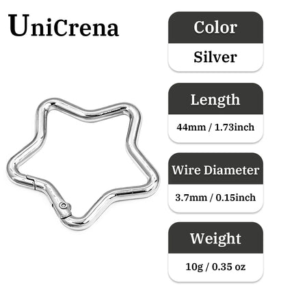 UniCrena Heart Carabiner Clip 4Pcs Spring Snap Hook Carabiner Keychain Ring Clip for Backpack Keys Travel Camping, Bulk Supplies