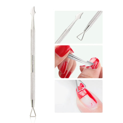 Nailpop Nail Cuticle Scissors Stainless Steel Manicure Pedicure Trimmer and Pusher Silver Dead Skin Scissor Nipper Clipper Tool
