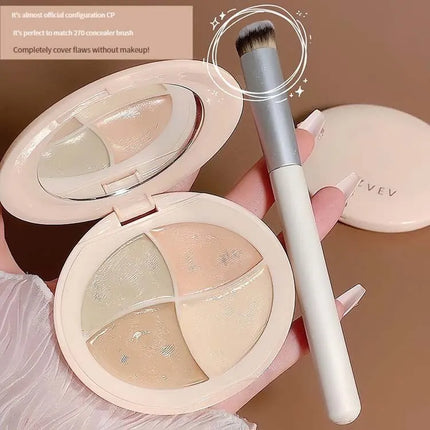 Four-color Concealer Facial Concealer Spots Tear Grooves Law Lines Dark Circles Brighten And Even Skin Tone