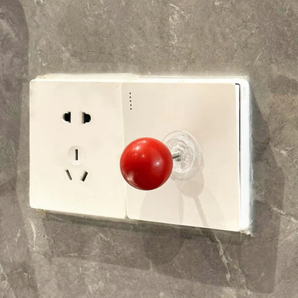 1PC Creative joystick ball switch sticker Red ball wall stickers Black ball switch decoration Switch decorative small ornament