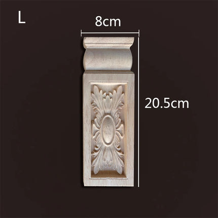 Applique for Furniture In Wood Figurines Moulding Decal Carved Wedding Decoration Maison Accessories Stair Decoration Wood Onlay