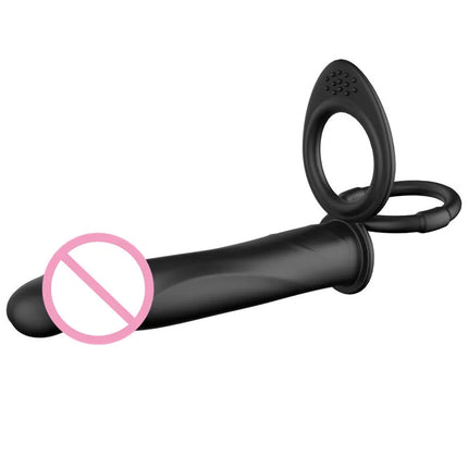 Beginner Vibrating Strap On Dildo Double Penetration Anal Plug Soft Silicone Waterproof Adult Toy for Men