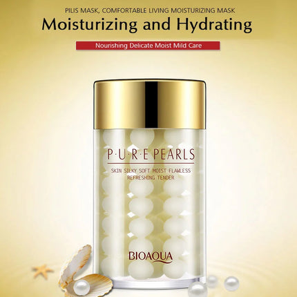 2pcs BIOAQUA Pure Pearl Face Cream Moisturizing Skin Anti Wrinkle Hydrating Facial Cream Beauty Health Skin Care