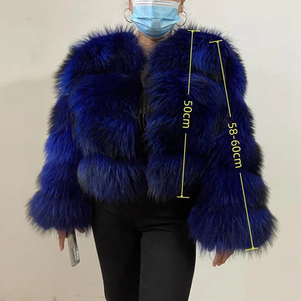 BEIZIRU Women's Real Raccoon Fur Coat Winter Long Sleeve Hooded Jacket with Turndown Collar Natural Luxury Thick Top