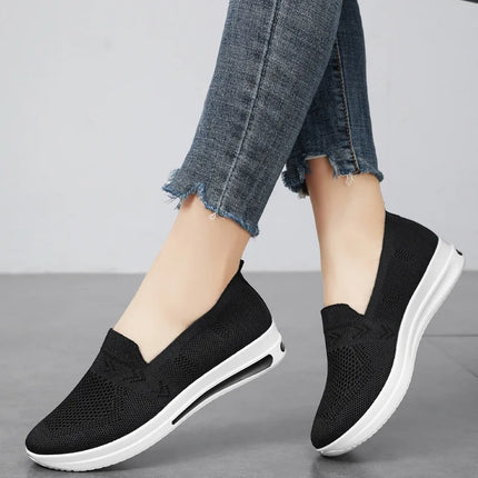 Spring New Women's Sports Shoes, Fashionable, Breathable, Lightweight, Non-slip, Wear-resistant, Casual Sports Shoes, Flat Shoes