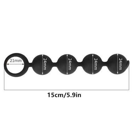 Silicone Big Anal Plug 4 Beads Anal Bead Anus Masturbation Butt Plug Flirt Adult Sex Toy Prostate Massage For Men Women 18+