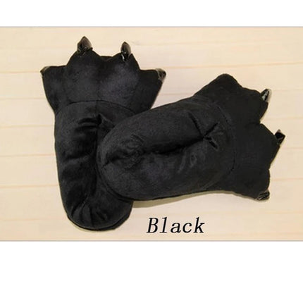 2024 Winter Warm Soft Indoor Floor Slippers Women Men Shoes Paw Funny Animal Christmas Monster Dinosaur Claw Plush Home