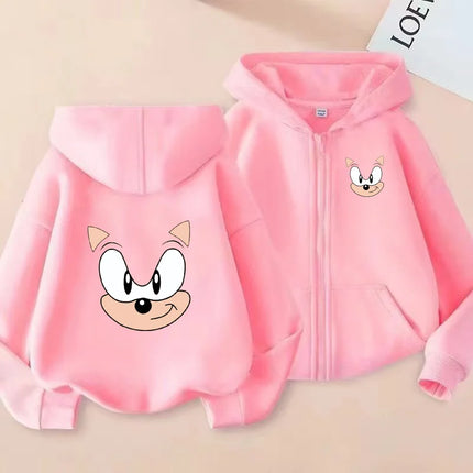 Children Supersonic Animals Cardigan Zipper Style Hoodie Sweatshirt Boys Girls3-12Yrs Loose Casual Charming Sports Coat Clothing