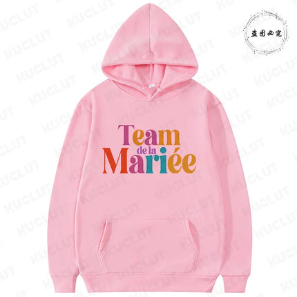 Winter Autumn Outerwears: Y2K Clothes Hooded Sweatshirts, Future Bride & Bridesmaid Picks for French Girls EVJF Single Farewell