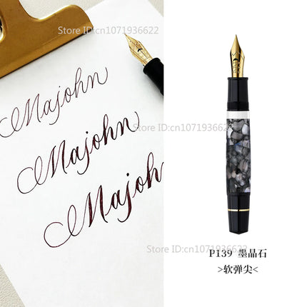 Hot MAJOHN P139 P138 P136 Classic Flex Nib Fountain Pen Flexes Nib Pen Softness Flexare Business Modification Writing Pen ES ER