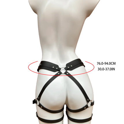 Sexy Women Pu Leather Leg Harness Lingerie Thigh Garter Belt Bondage Lingerie Bdsm Harness Fetish Garter Stocking Goth Belt