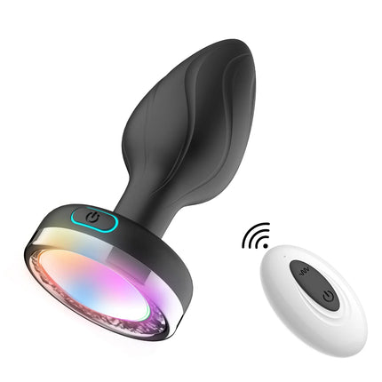 Remote Control Luminous Color Silicone Anal Plug Sex Toys Vibrator for Women 7 Vibration Butt Plug Female Masturbation Massager
