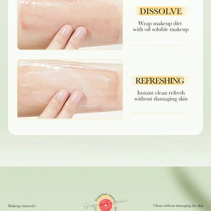 Quickly Dissolve SADOER Grapefruit Makeup Remover Stubborn Makeup Deep Cleaning Deep Cleaning Makeup Remover Without Residue