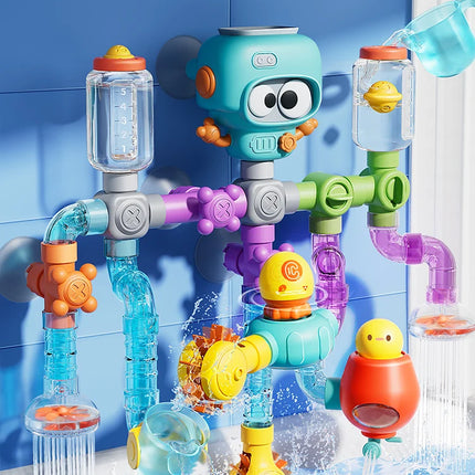 Baby Bath Toys with Strong Suction Cups Tubes Spinner Squirt Water Game Set Toddlers Kids Shower Pool for 3 Years Children Gifts