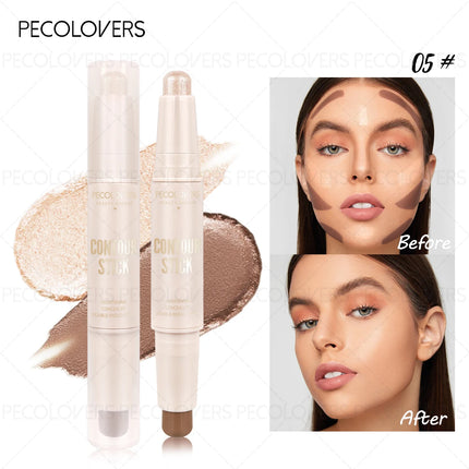 1PC Highlighting Contour Stick, Dual Use for Nose Contour and Three-dimensional Makeup, Anti-smudging, Convenient and Durable
