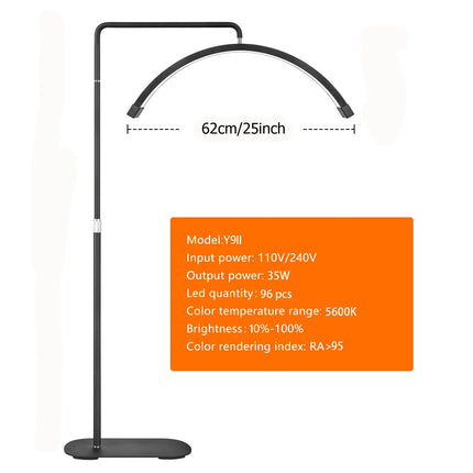 FOSOTO Overseas Warehouse LED Video Light Half-moon Fill Light Lash Nail Desktop Light For Beauty Eyelash Tattoo Makeup