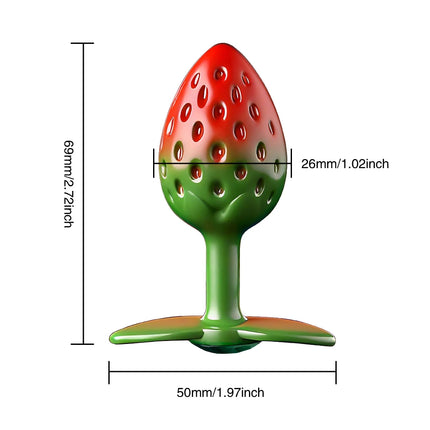 Metal Strawberry Anal Plug Cutely Designed Butt Plug Masturbation Stimulator Dildos Anal Dilator Adult Sex Toys For Man Women