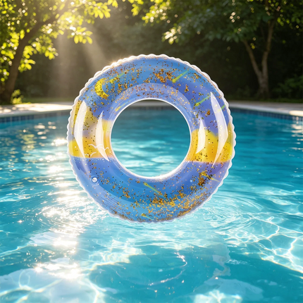 1PC Inflatable Swim Ring, Adult Pool Float, Thickened Swimming, Summer Beach Water Toy Vacation Pool Party Floating Ring