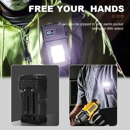 Mini Portable LED COB Flashlight with Pen Clip Head Rotation Magnetic Torch Built-in Battery Rechargable Outdoor Camping Lantern