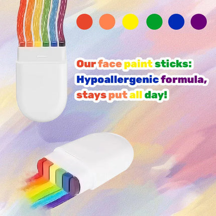 1/6pcs Rainbow Crayon Paint Color Set - Birthday Party Colorful Theme Oil Pastel Accessories, DIY Rainbow Colors Graffiti Pen