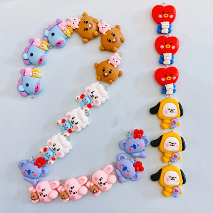 10PCs Cute Animal Cartoon Koala Resin Charms for jewelry making Pendant Small Character Mum Gifts Earring Necklace Accessories