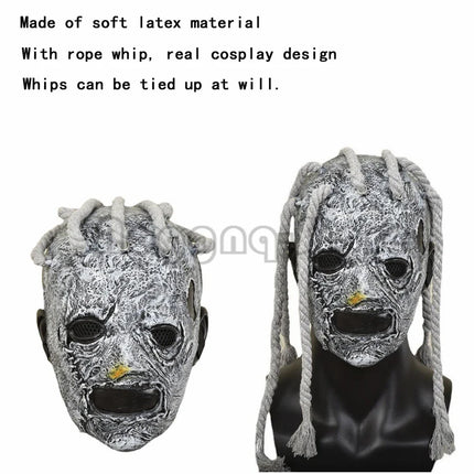 Hair Braid Style Cosplay Funny Halloween Mask Music Lover Fans Full Face Head Christmas Carnival Party Mardi Gras Costume Props