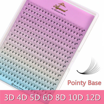 AGUUD 320 Fans Premade Volume Fans Eyelashes Extension 3D-40D Thin Pointy Base Russian Volume Fans Lashes Extension Makeup