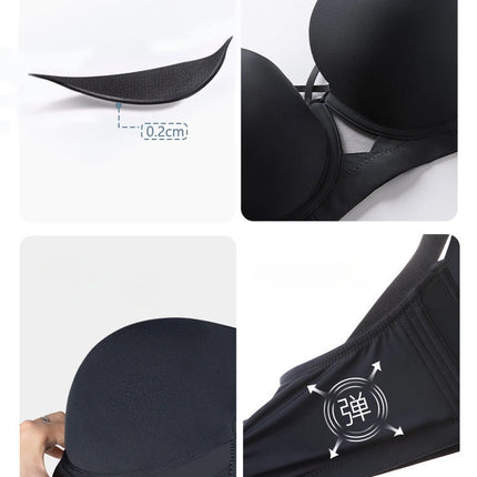 Large Size Seamless Lingerie for Women Thin and Sexy Bra Comfortable Top Up Push-up Anti-Sagging Sports Breast Collection Bras