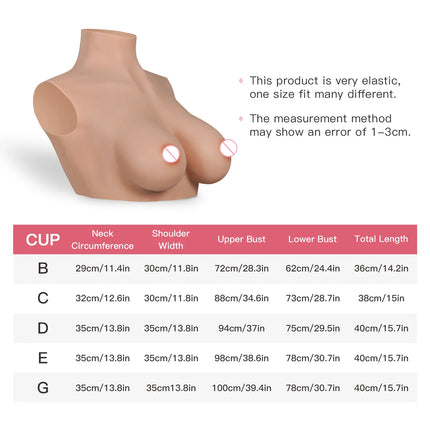 KOOMIHO Ultrathin 2TH GEN Fake Silicone Breast Forms Huge Boobs C/D/E/G Cup Transgender Drag Queen Shemale Crossdress for Men