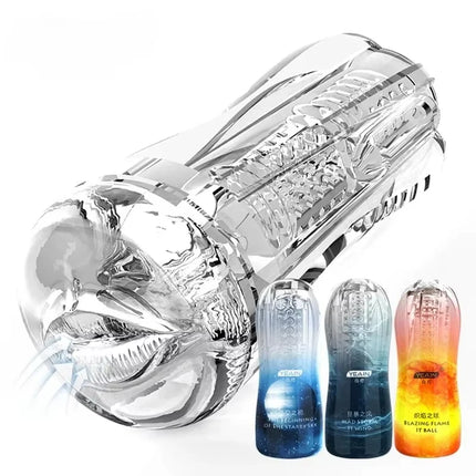 Flesh Vibrating Light Massager Vagina Real Pussy Sex Masturbation Adult Toys Male Masturbator Cup For Men Silicone Product