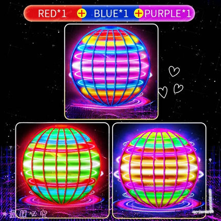 Flying Ball Boomerang Spinner Toys Hand Control Drone 360° Rotating Mini UFO With LED Lights for Children Funny Birthday Gifts