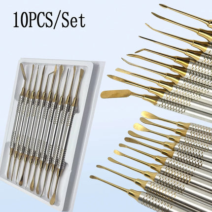 10 Pcs Dental Implant Periosteal Elevator Set for Periodontal and Maxillofacial Surgery Retracting Reflecting Tool Kit