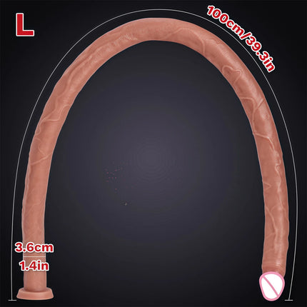 16.73 Inch Flesh Extra Long Dildo Women Realistic Sex Toys Soft Silicone Huge Dildo Strong Suction Cup Large Dildo for Women/Men
