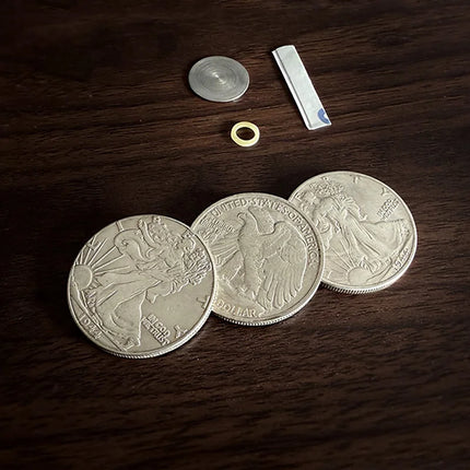 Multipurpose Flipper Coin Set (Walking Liberty Half Dollar) by Oliver Magic Tricks Coin Magia Close-up Stage Illusions Gimmicks