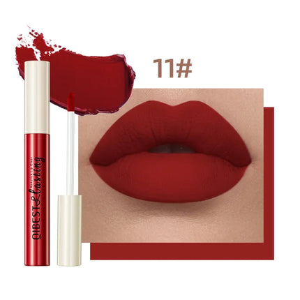 24 Colors Matte Lipstick Woman Lip Makeup Velvet Lipgloss Long Lasting Lip Tint Waterproof Non-stick Cup Lip Gloss Cosmetics