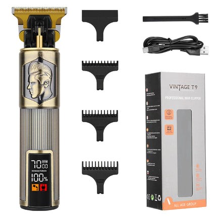 HIENA T9 hair clipper Professional barber Hair cutting Electric trimmer led display strong Power Dragon buddha hair Clippers