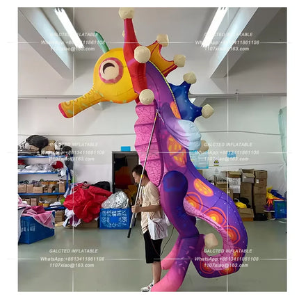 Giant Inflatable Seahorse/Mosquito/Parrot/Chameleon Puppet Carnival Parade Walking Creative Performance Props for Advertising